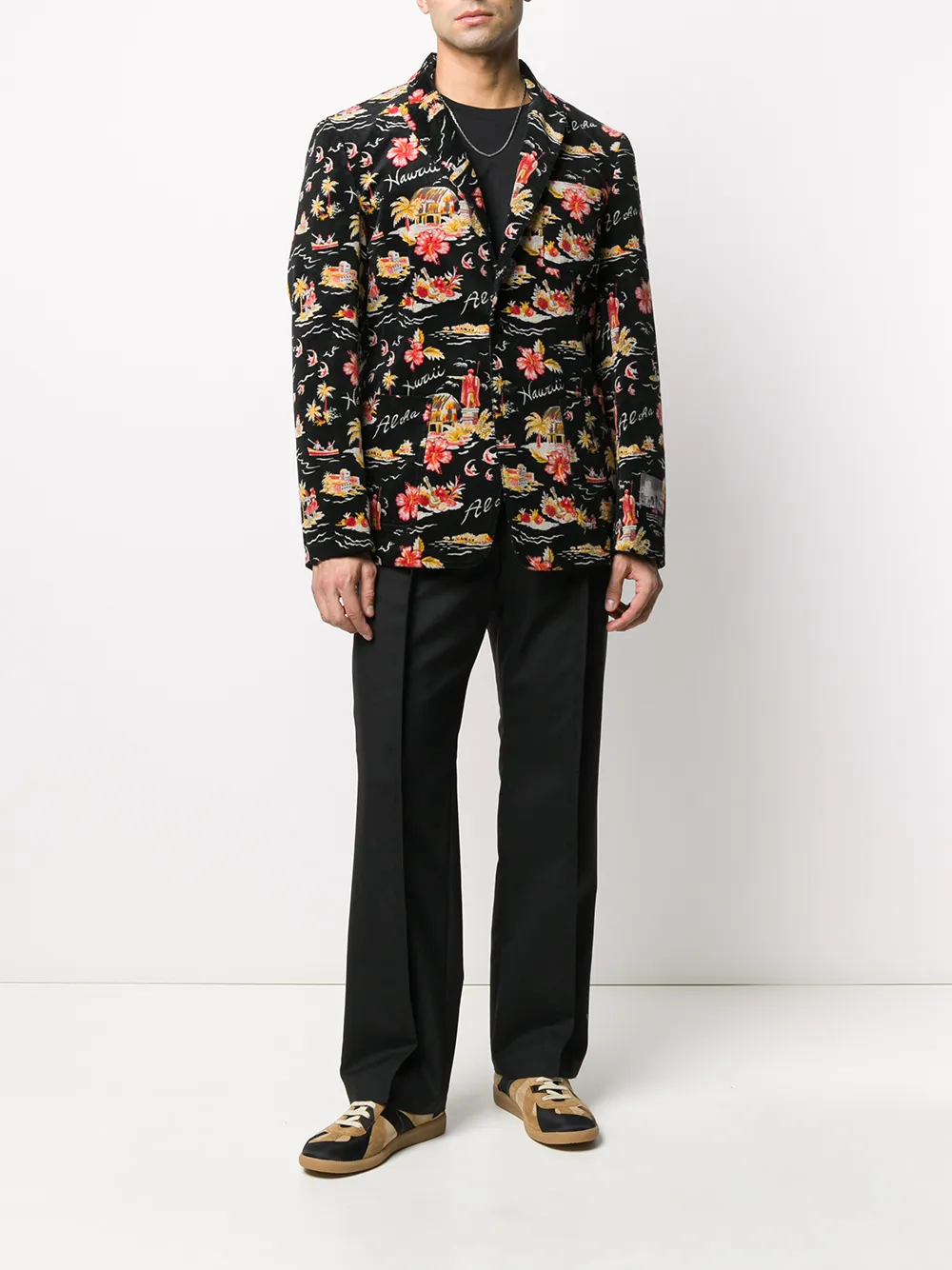 Buscemi Blazer met bloemenprint Zwart