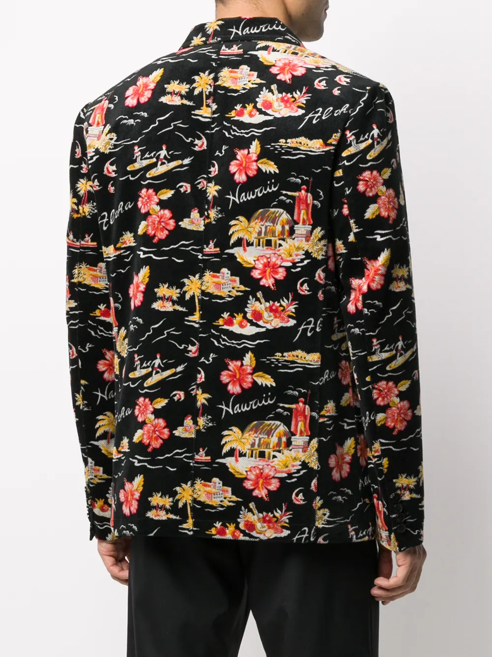 Buscemi Blazer met bloemenprint Zwart