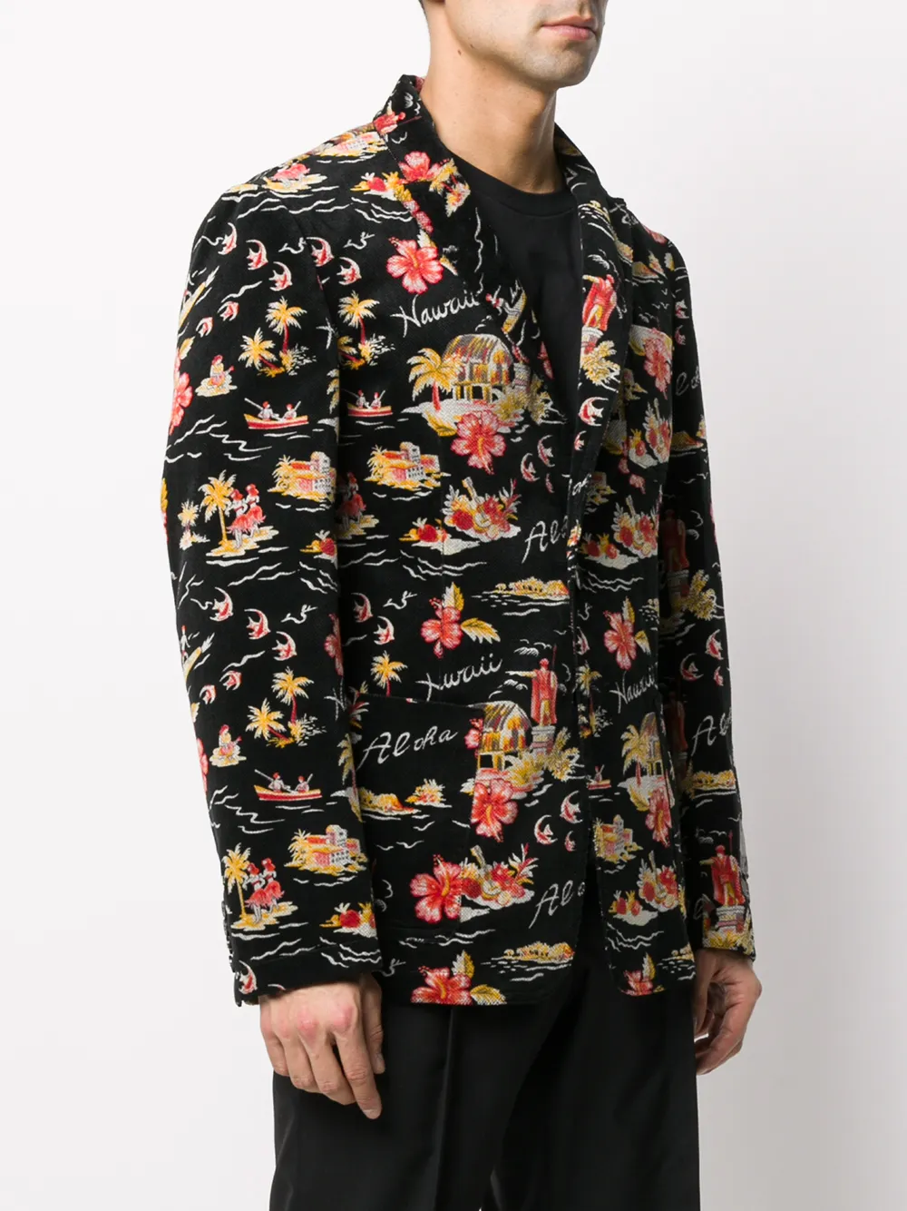 Buscemi Blazer met bloemenprint Zwart