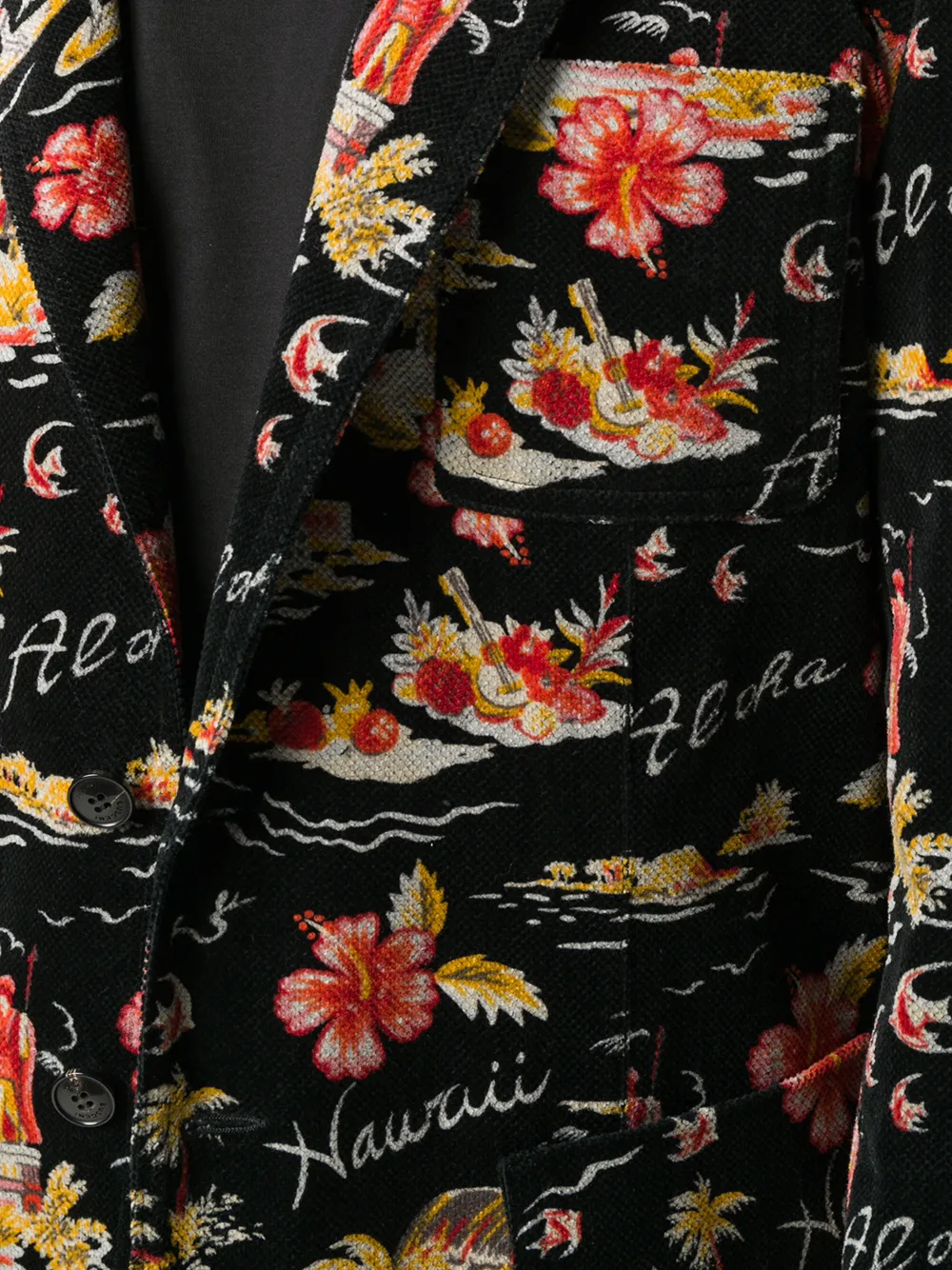Buscemi Blazer met bloemenprint Zwart