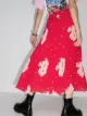 GANNI floral georgette skirt