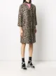 GANNI leopard-print linen-blend coat