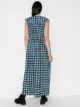 GANNI checked ruffled collar dress