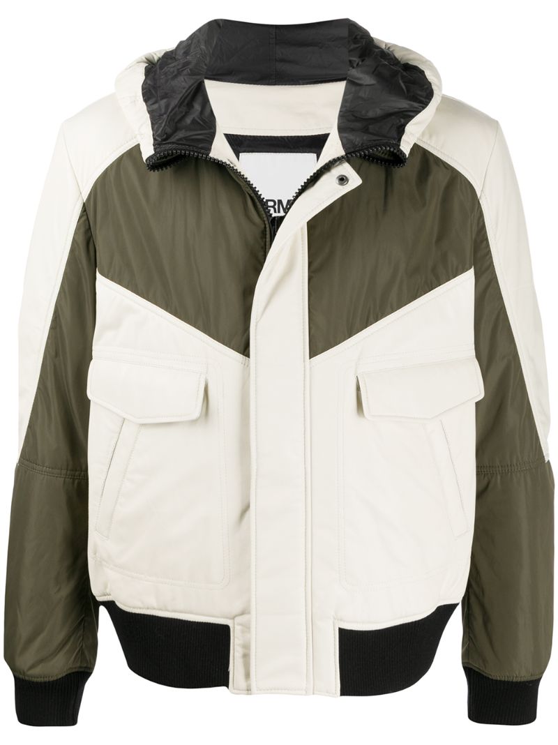 Yves Salomon Panelled Padded Jacket In Neutrals