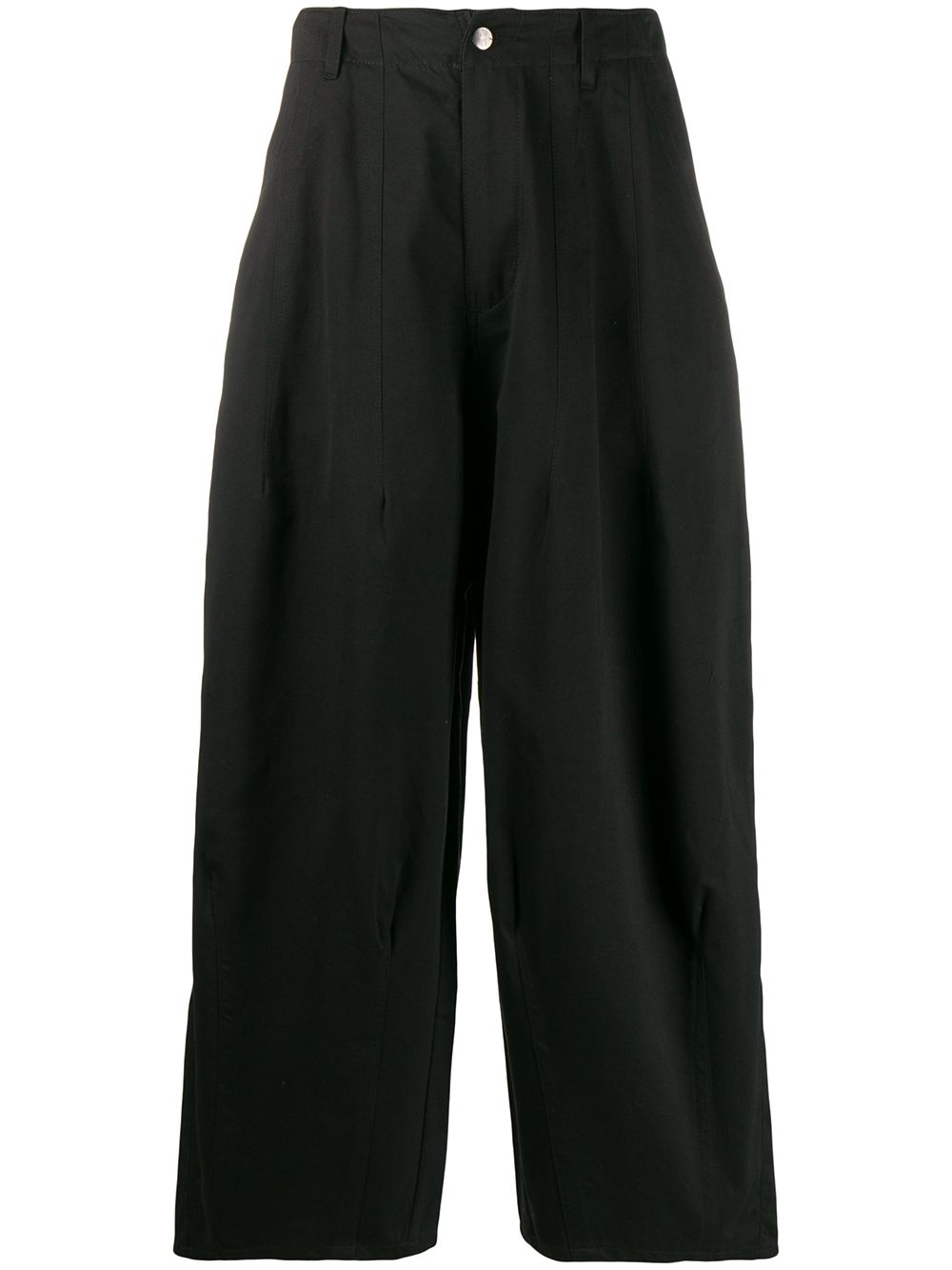 tapered wide leg trousers