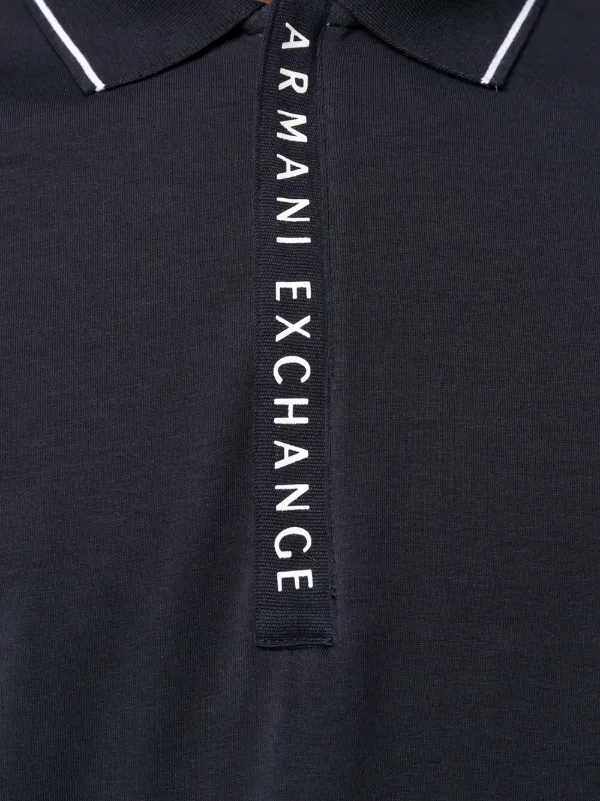 Armani Exchange Logo Detail Polo Shirt Farfetch