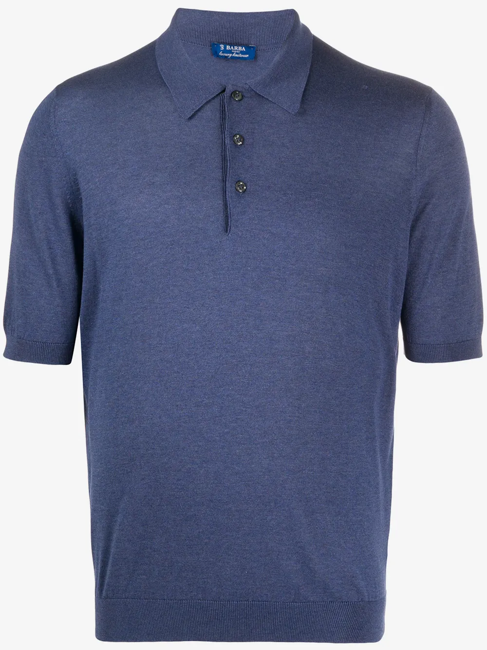 Barba solid-color polo shirt | Blue | Image 1