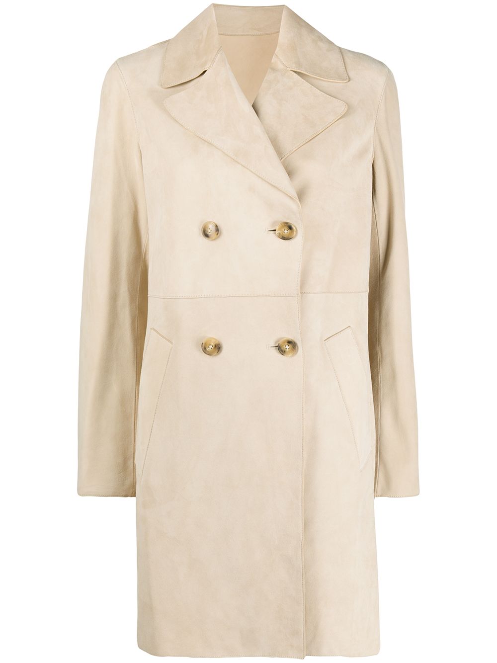 фото Yves salomon double breasted mid-length coat