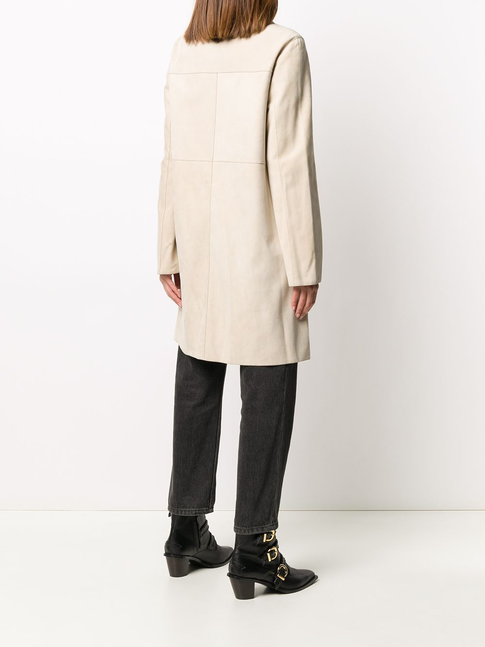 фото Yves salomon double breasted mid-length coat