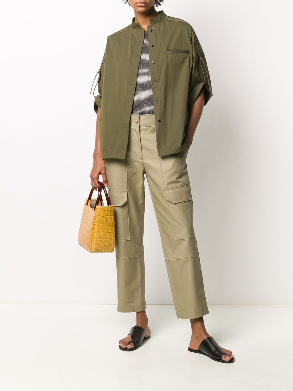 фото Yves salomon cropped cargo trousers