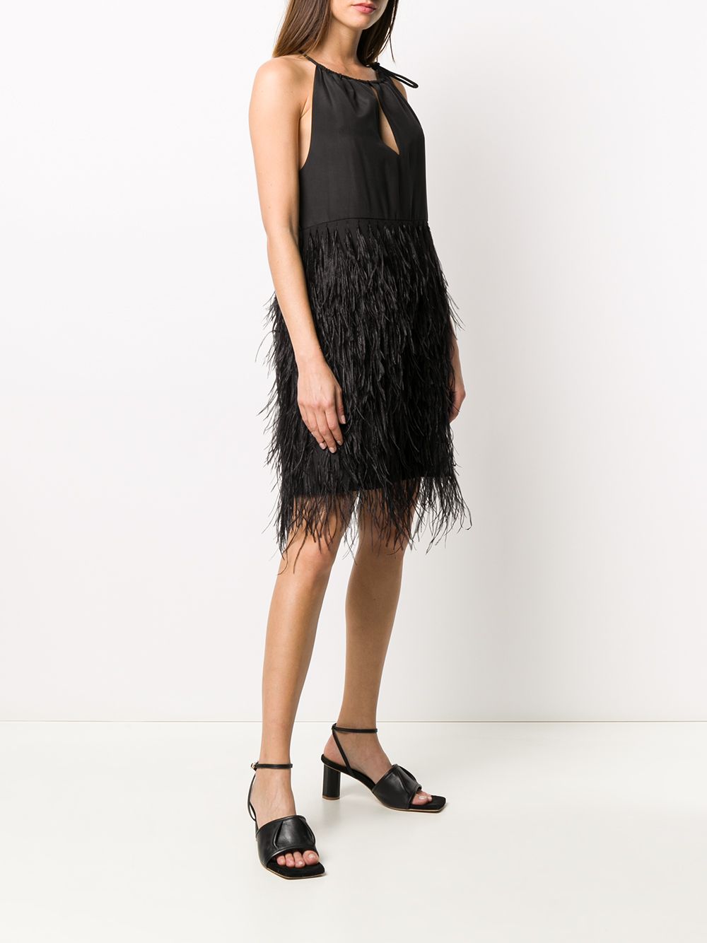 фото Yves salomon feathered mini dress