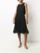 Image 2 of Yves Salomon feather trimmed midi dress