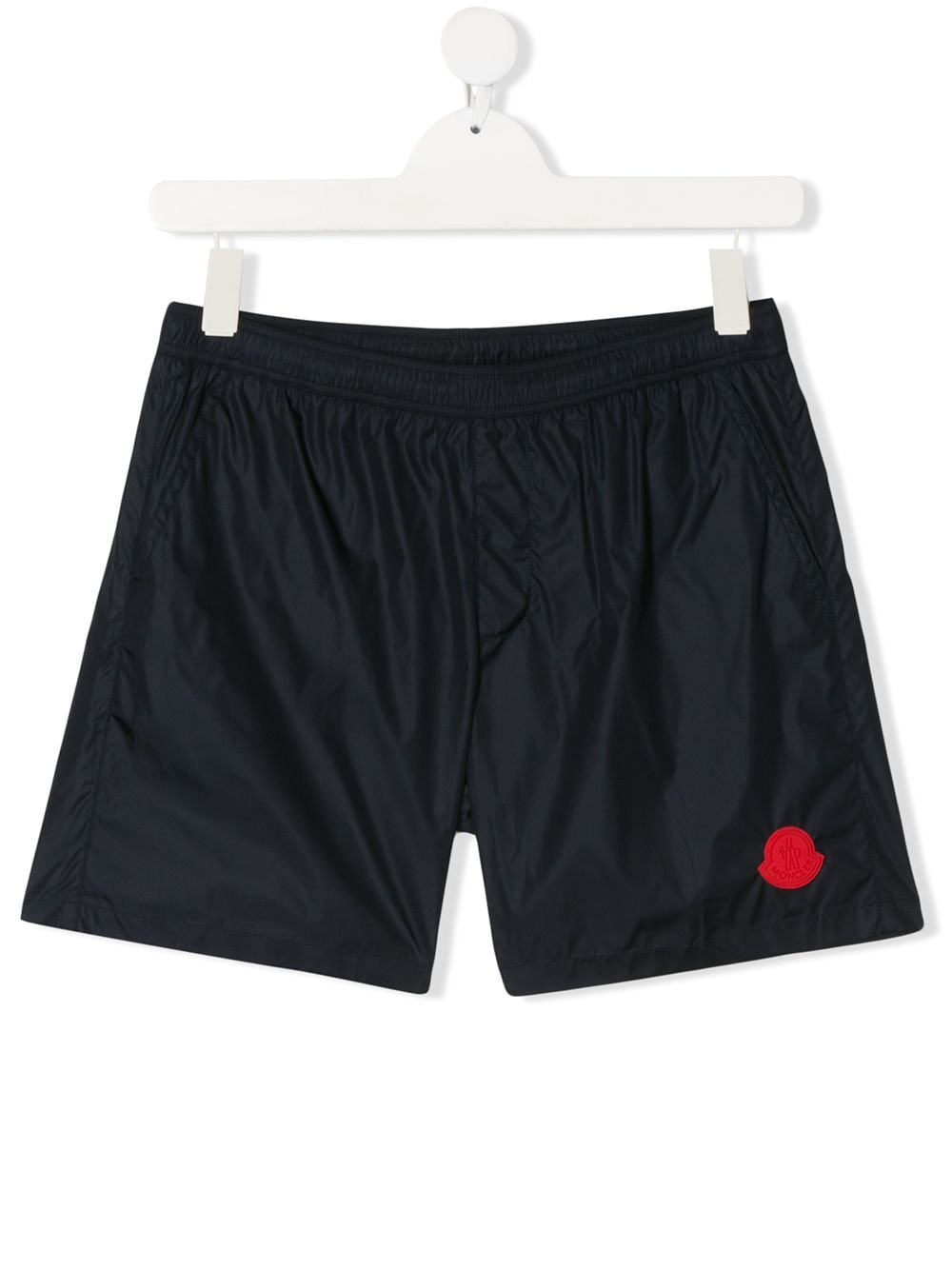 Moncler Teen Logo Embroidered Swimming Shorts In 蓝色