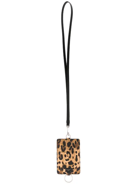 Dolce & Gabbana leopard-print leather card holder