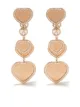 Image 1 of Chopard x 007 18kt rose gold Happy Hearts - Golden Hearts diamond drop earrings