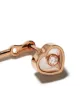 Chopard مع 007 - أقراط ذهب وردي بألماس هابي هارتس