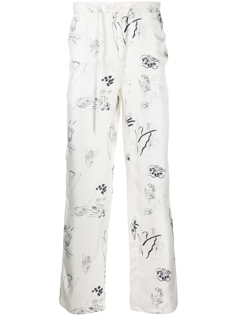 Soulland Fadi Straight-leg Trousers In White