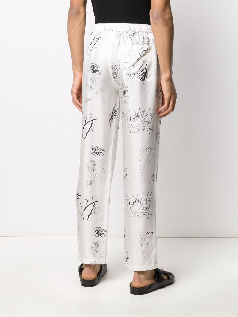 Shop Soulland Fadi Straight-leg Trousers In White