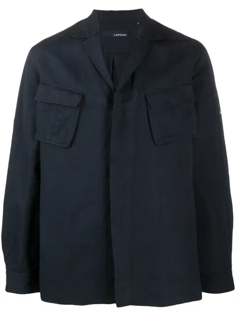 Lardini long-sleeved multi-pocket shirt