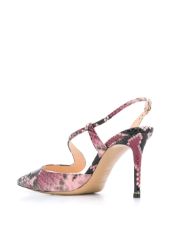 S Slingback Pumps 85 Pink Calf Leather OUTER Leather LINING Leather SOLE PVC OUTER PVC LINING Snake Print Leather 