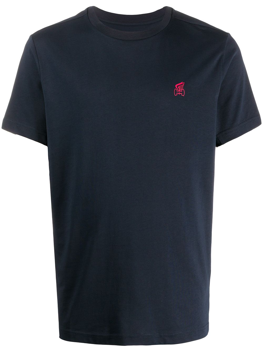 Hogan Monogram-print Cotton T-shirt In Blue