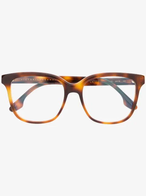 Victoria Beckham Eyewear tortoiseshell square glasses