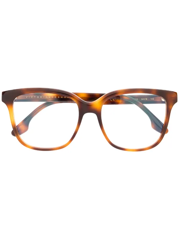 Victoria Beckham Eyewear スクエア眼鏡フレーム | ブラウン Victoria Beckham Eyewear スクエア眼鏡フレーム | ブラウン