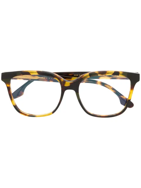 Victoria Beckham Eyewear rectangular tortoiseshell glasses