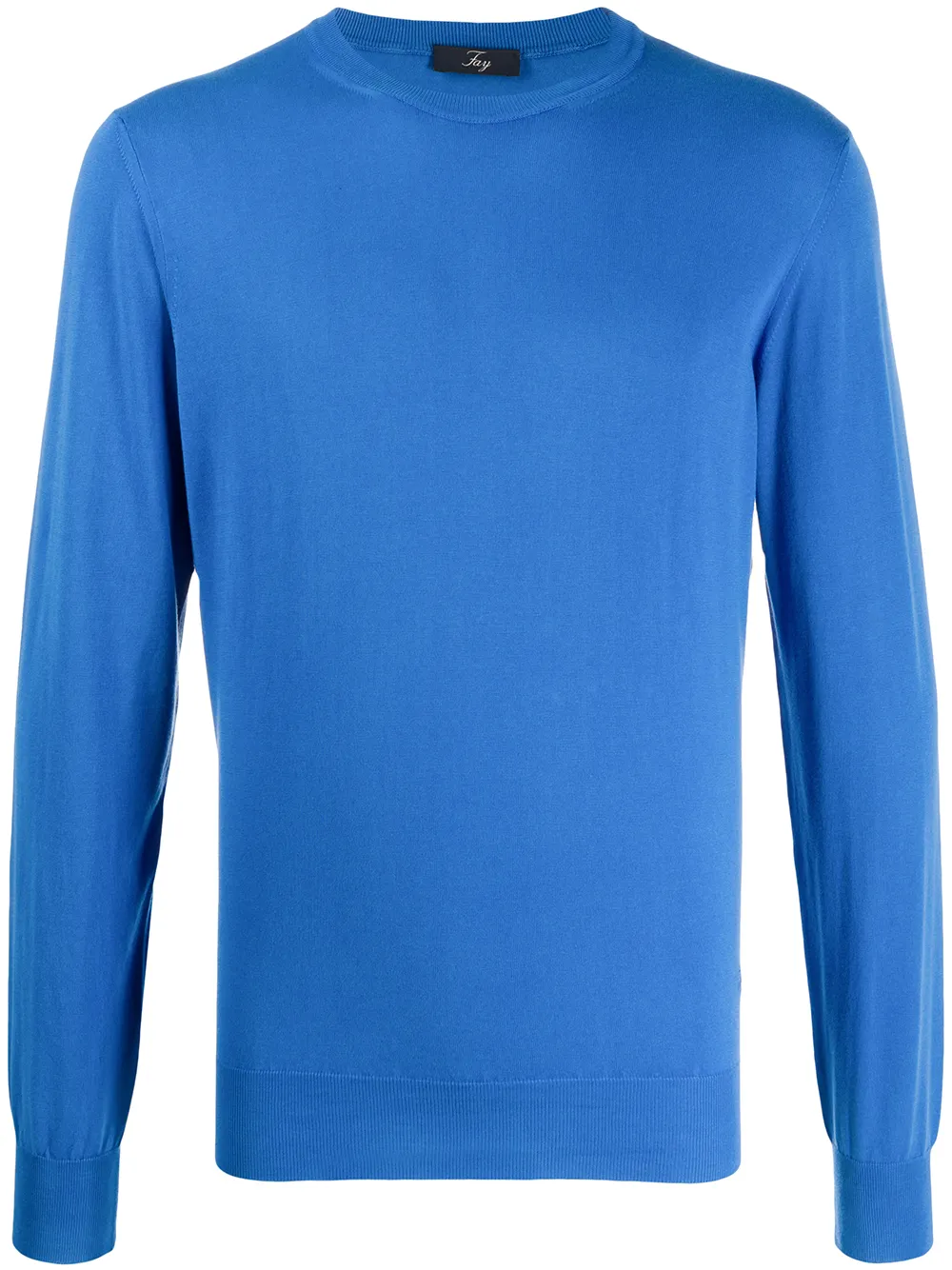 blue fine knit jumper