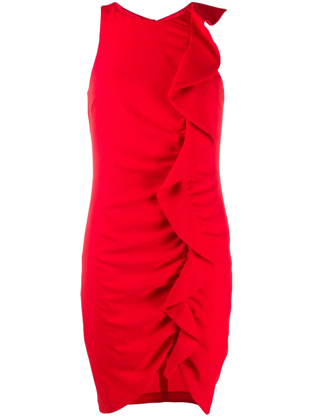 Pinko Draped Fitted Dress In Red