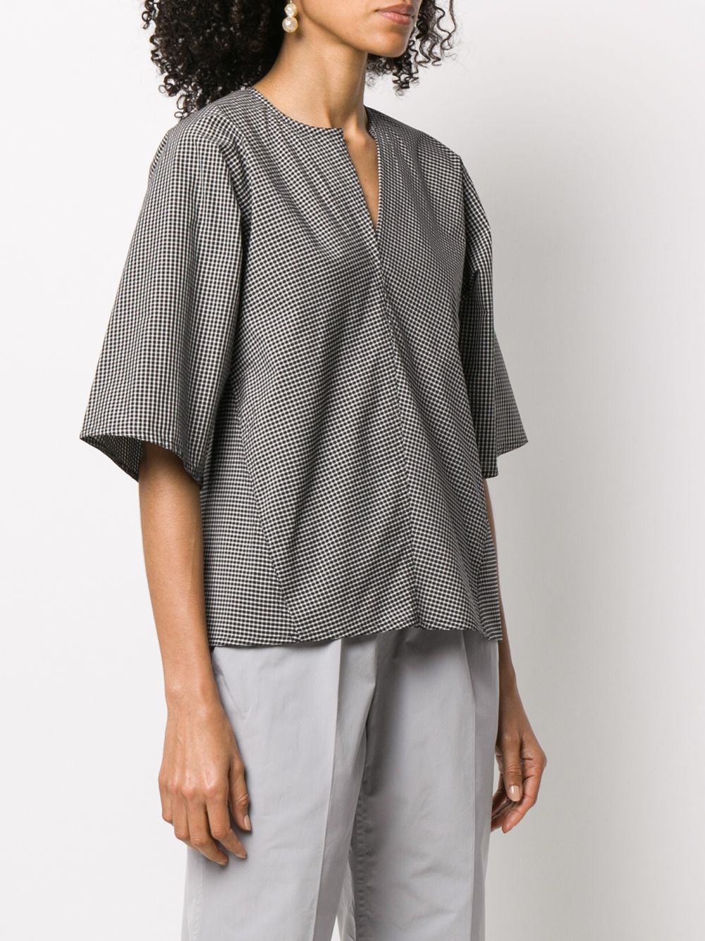 фото Sofie d'hoore banpo checked cotton blouse