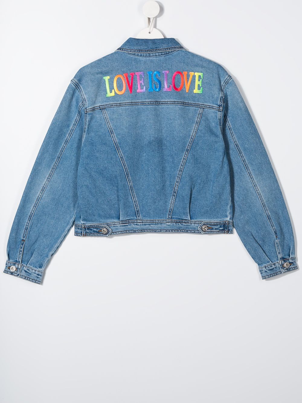 фото Alberta ferretti kids love is love jeans jacket