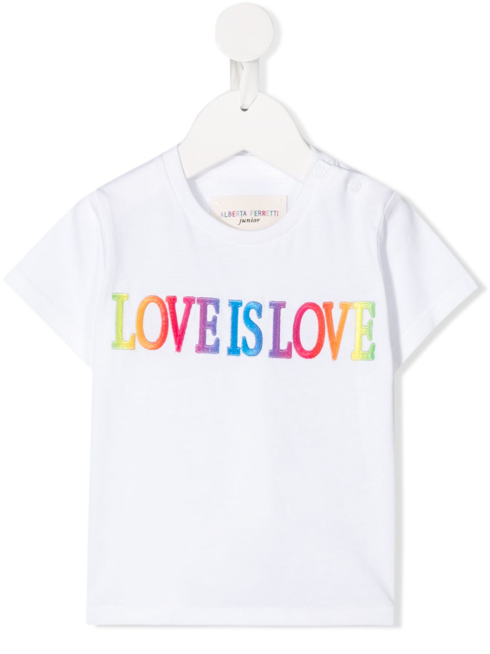 фото Alberta ferretti kids embroidered script t-shirt