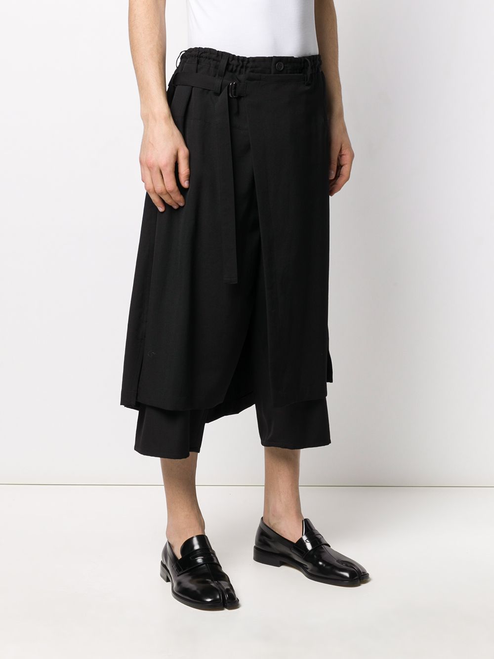 фото Yohji yamamoto укороченные брюки с запахом