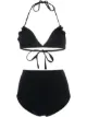 الصورة 1 من Sian Swimwear طقم بكيني مكشكش بحمالة عنق
