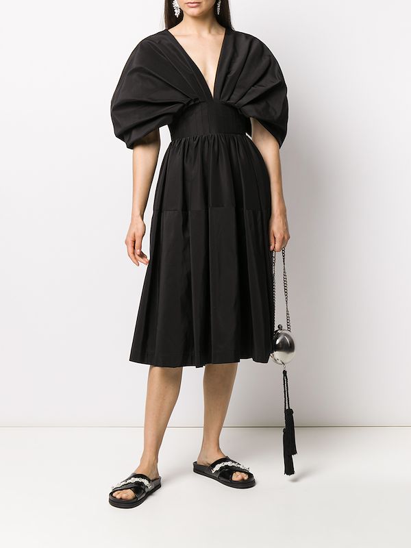 alexander mcqueen cape dress