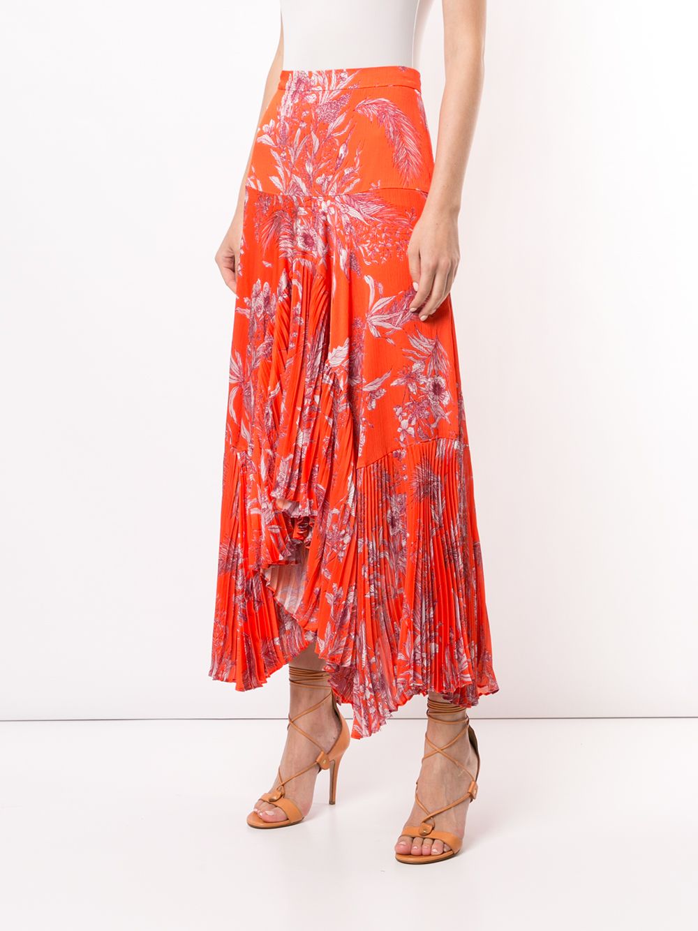фото Alexis плиссированная юбка tarou с цветочным принтом