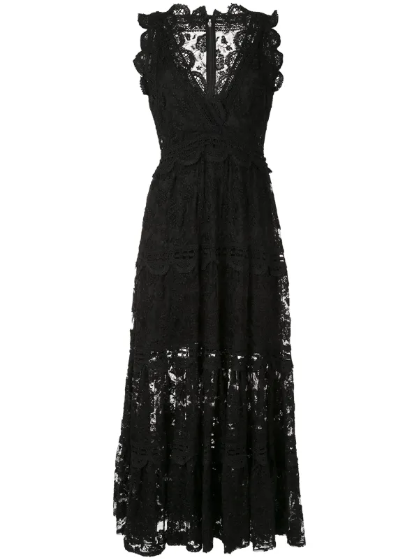 alexis black lace dress