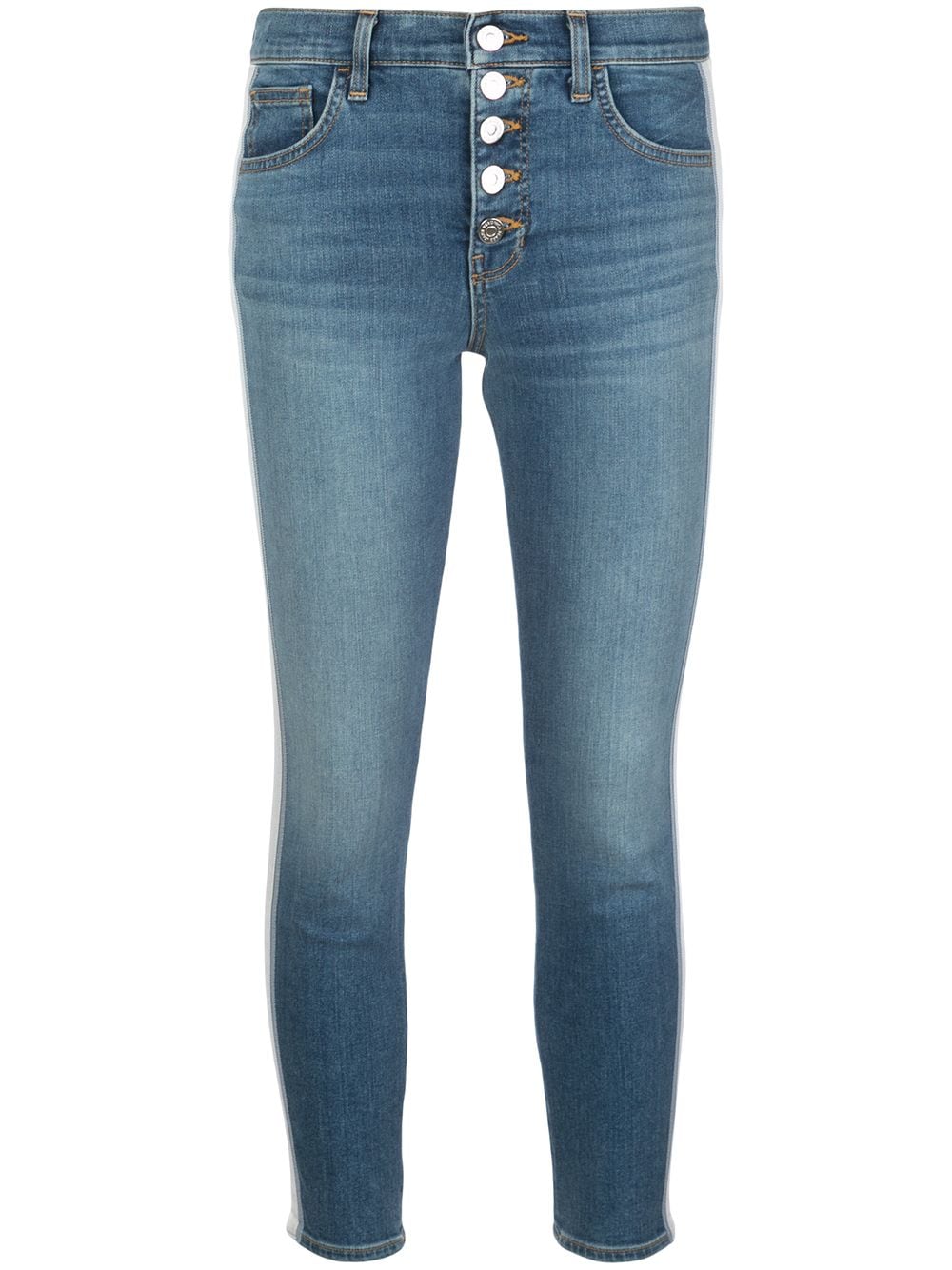 Veronica Beard Side-striped Skinny Jeans In Blue