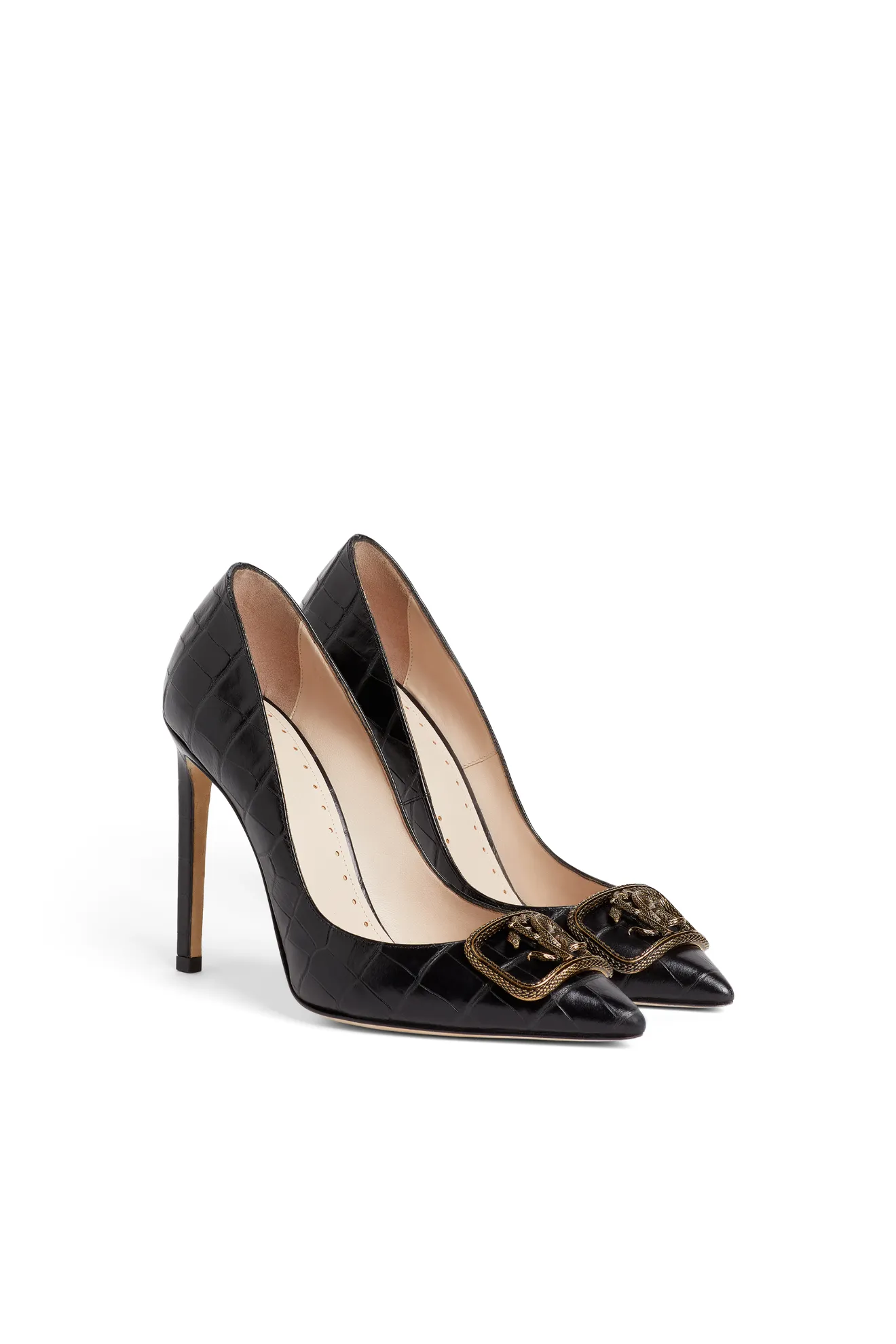Croc embossed pumps Outlet