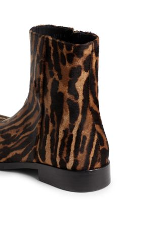 leopard print pony hair boots