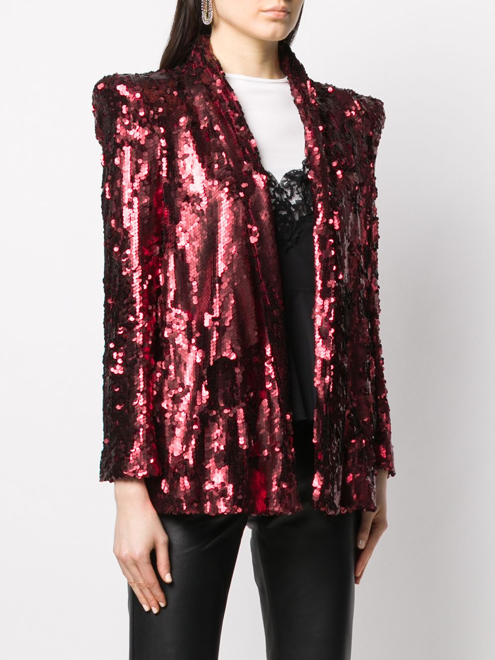 фото Parlor sequinned open-front blazer