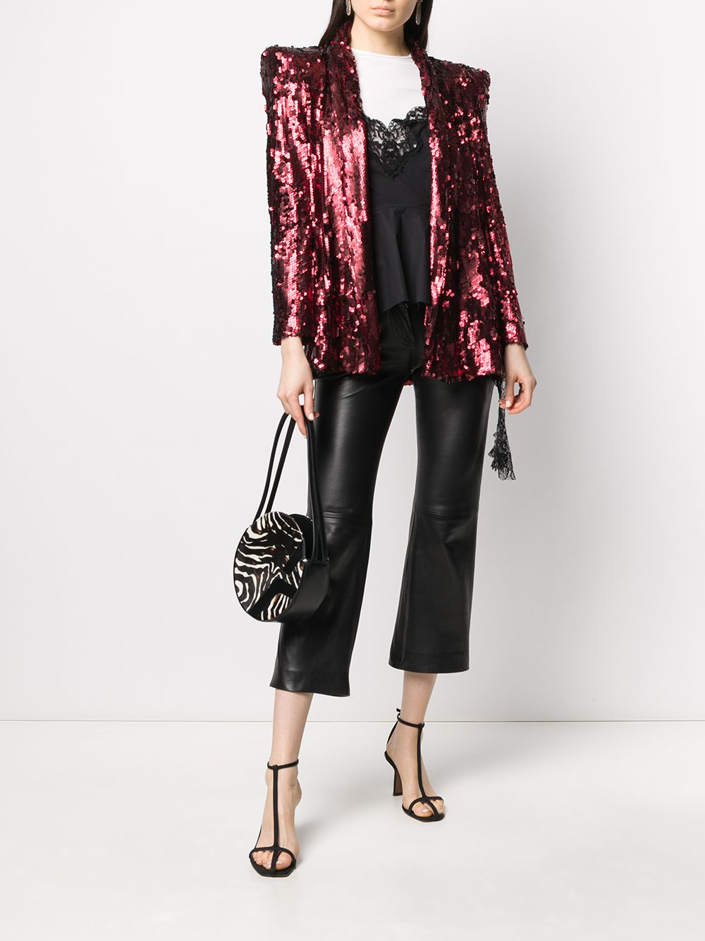 фото Parlor sequinned open-front blazer