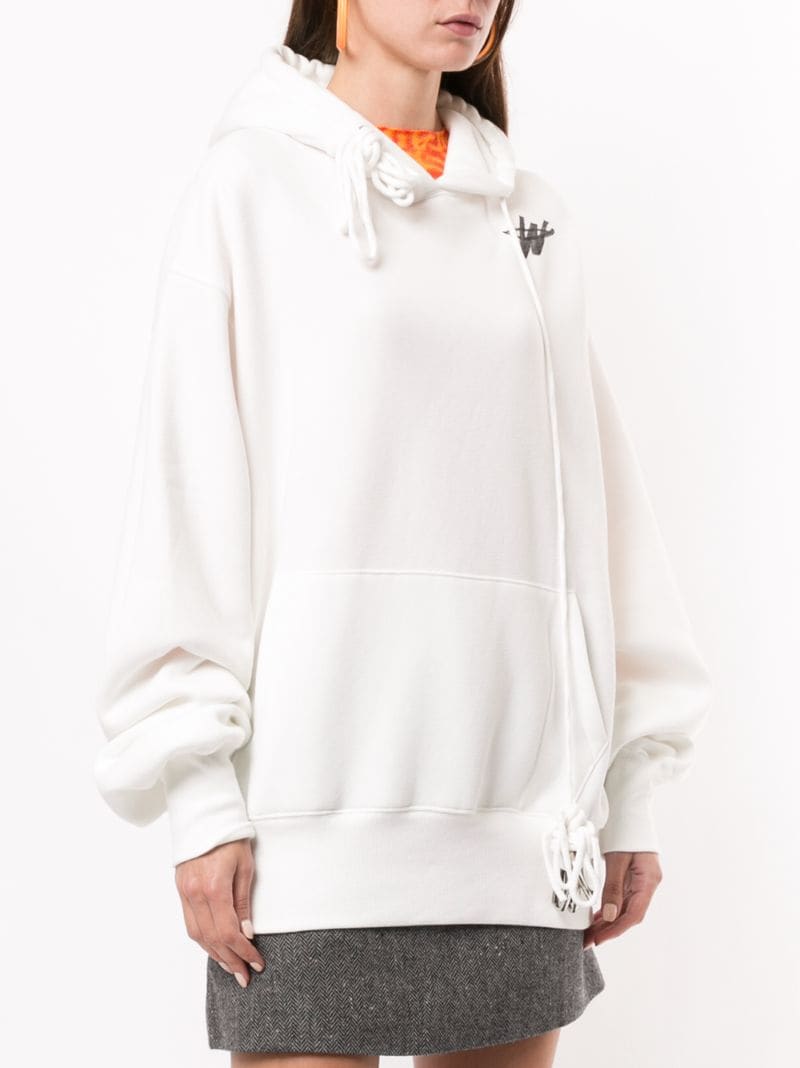 Shop We11 Done Sketch Print Hoodie In White