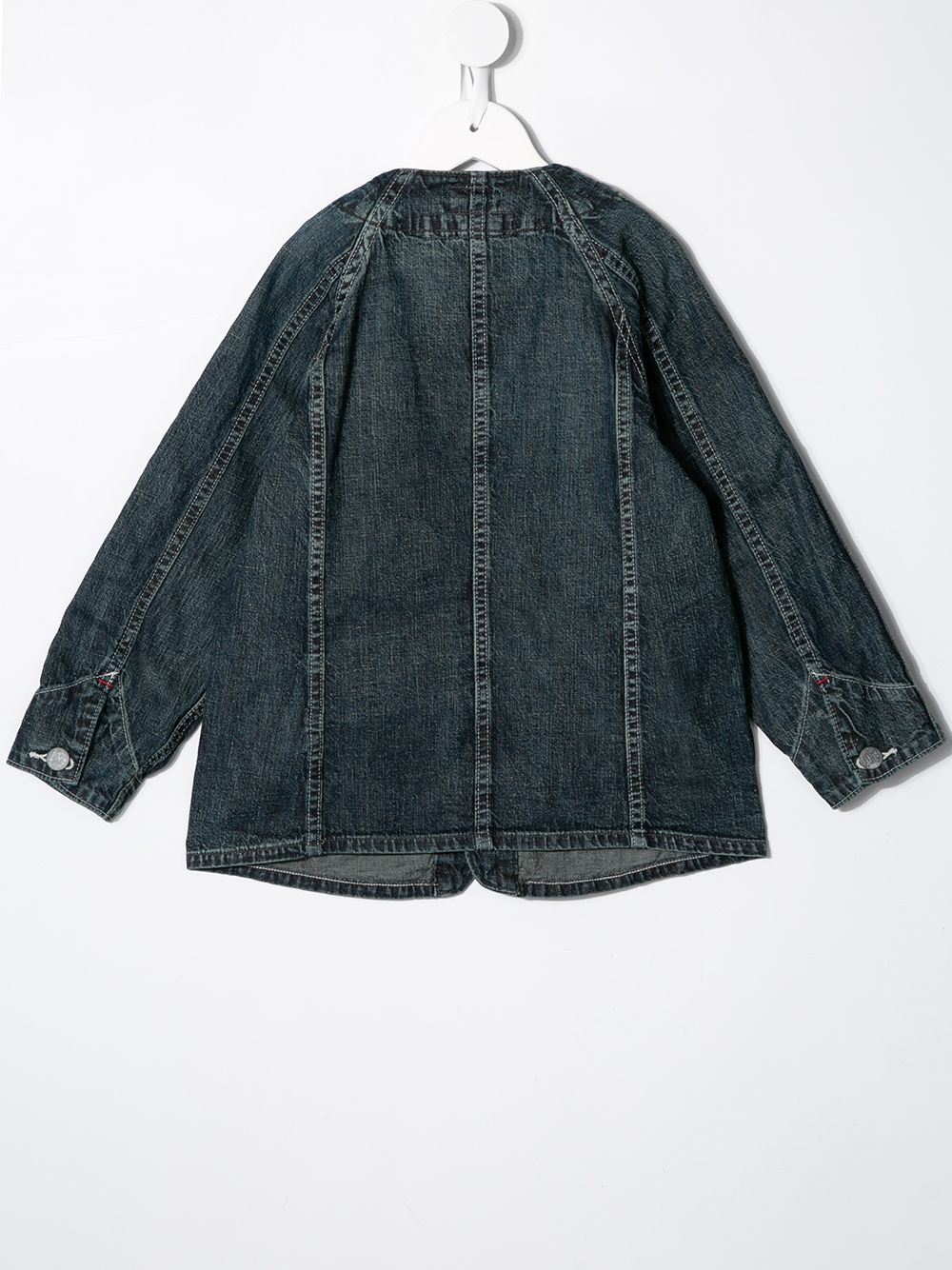 фото Denim dungaree collarless denim jacket