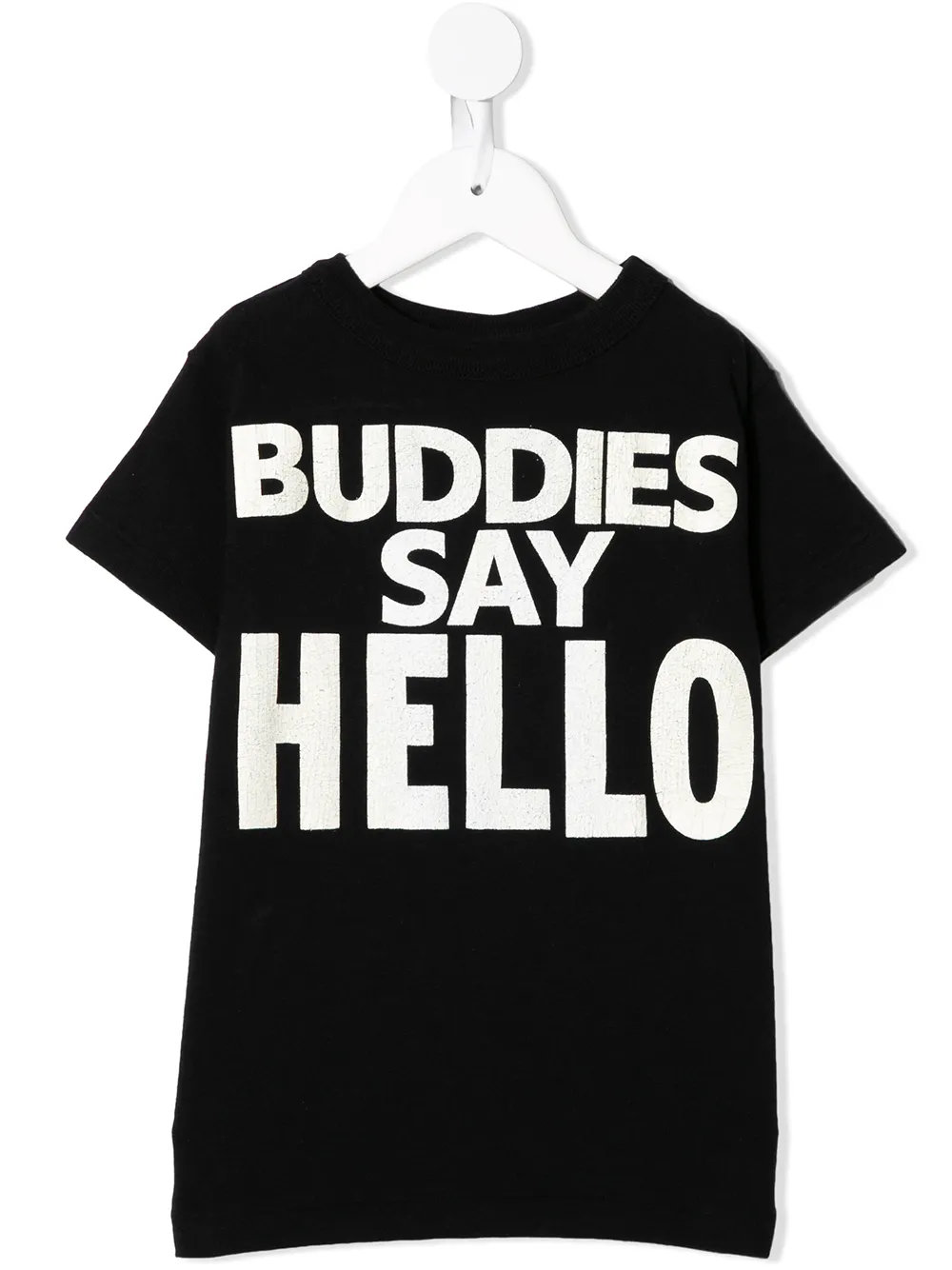 Denim Dungaree Buddies Say Hello printed T-shirt Denim Dungaree Buddies Say Hello printed T-shirt