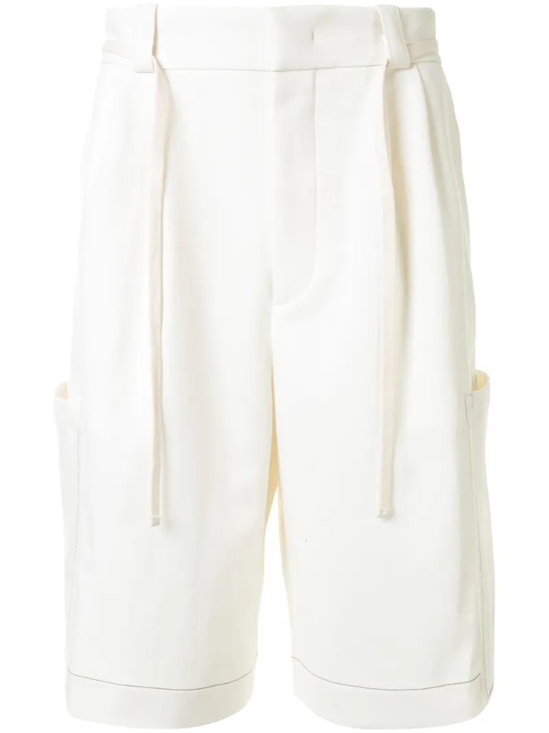 Click to view more detailed imagery on our partner's website Jil Sander String-belt Drop-crotch Shorts In White