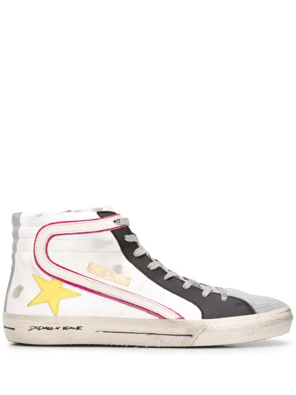 white golden goose high tops