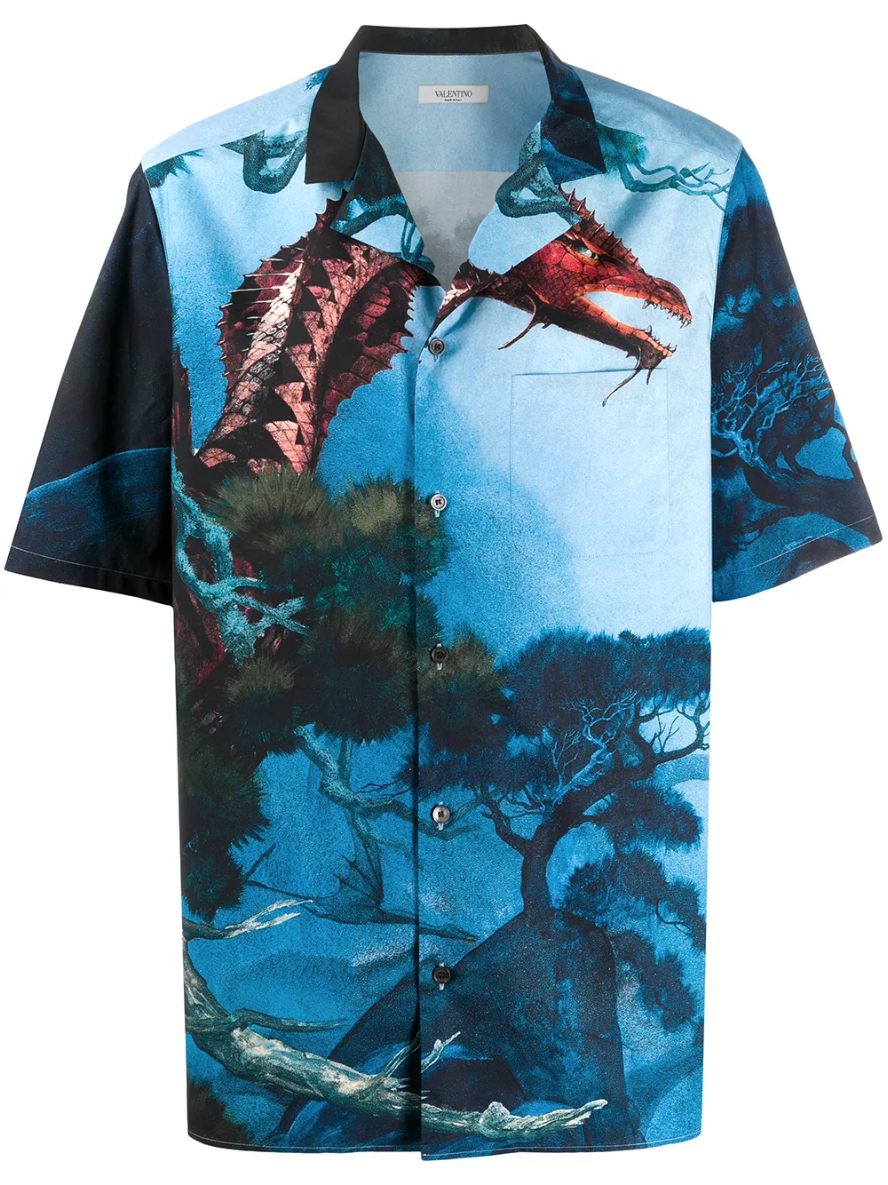 VALENTINO DRAGONS GARDEN SHORT-SLEEVED SHIRT