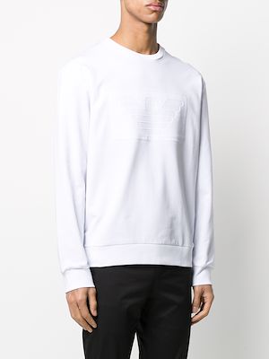 emporio armani embossed logo sweatshirt